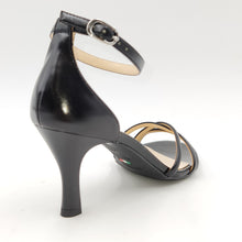 Carica l&#39;immagine nel visualizzatore di Gallery, NERO GIARDINI Sandalo elegante pelle nera B34