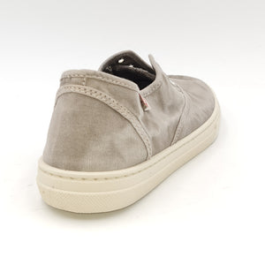 CIENTA Sneakers senza lacci tessuto lavato used grigio T7