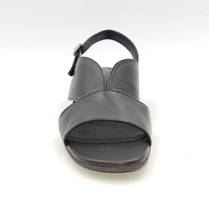 BUENO Sandalo nero tacco 2cm A67