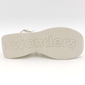 WONDERS Sandalo platform bianco Q36