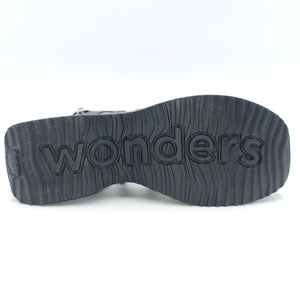 WONDERS Sandalo platform nero Q35