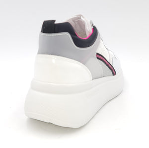 NERO GIARDINI Sneakers pelle e tessuto bianco B74