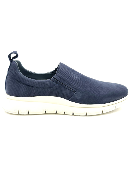 FRAU Slip-on in nabuk punzonato blu 75RX