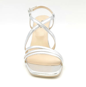 NERO GIARDINI Sandalo elegante laminato argento B99