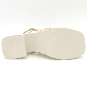 WONDERS Sandalo tacco platform beige Q84