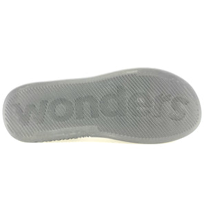 WONDERS Sandalo platform in pelle nero e platino Q92