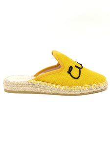 MACARENA Espadrillas sabot flatform giallo ricamo K31