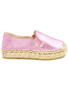 MACARENA Espadrillas platform laminato rosa K19