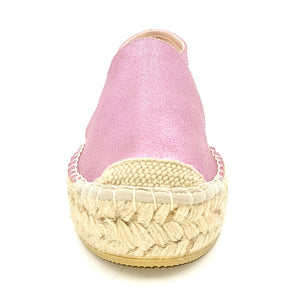 MACARENA Espadrillas platform laminato rosa K19