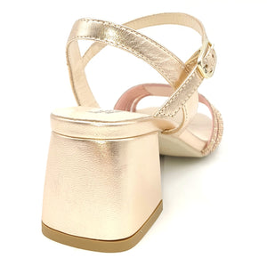 NERO GIARDINI Sandalo elegante con strass pelle rosa B101