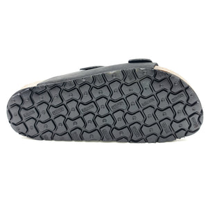 BIONATURA ciabatta 2 fasce anatomico nabuk nero E36