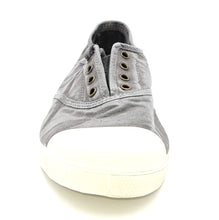Carica l&#39;immagine nel visualizzatore di Gallery, NATURAL WORLD Sneakers senza lacci tessuto lavato used grigio T15