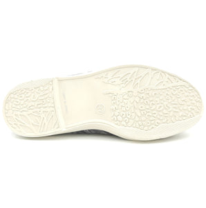 NATURAL WORLD Sneakers senza lacci tessuto lavato used grigio T15