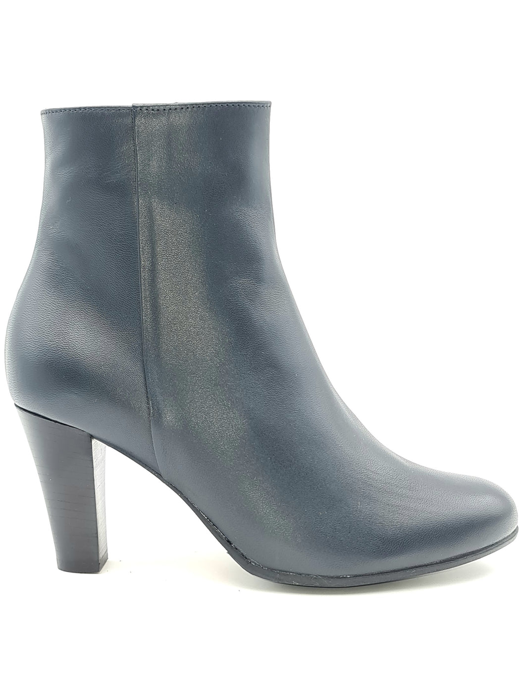CONFORT Tronchetto tacco 7 pelle blu hostess A52