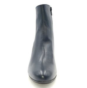 CONFORT Tronchetto tacco 7 pelle blu hostess A52