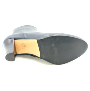 CONFORT Tronchetto tacco 7 pelle blu hostess A52