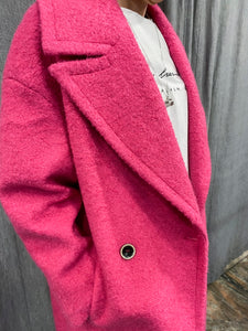 TENSIONE IN | Cappotto lana fragola