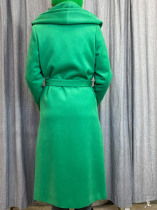 TENSIONE IN | Cappotto lana cappuccio verde