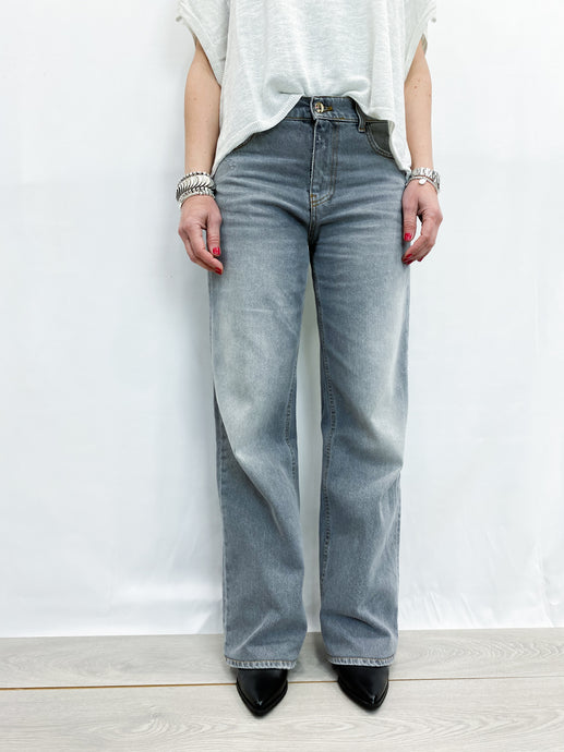 TENSIONE IN | Jeans palazzo grigio