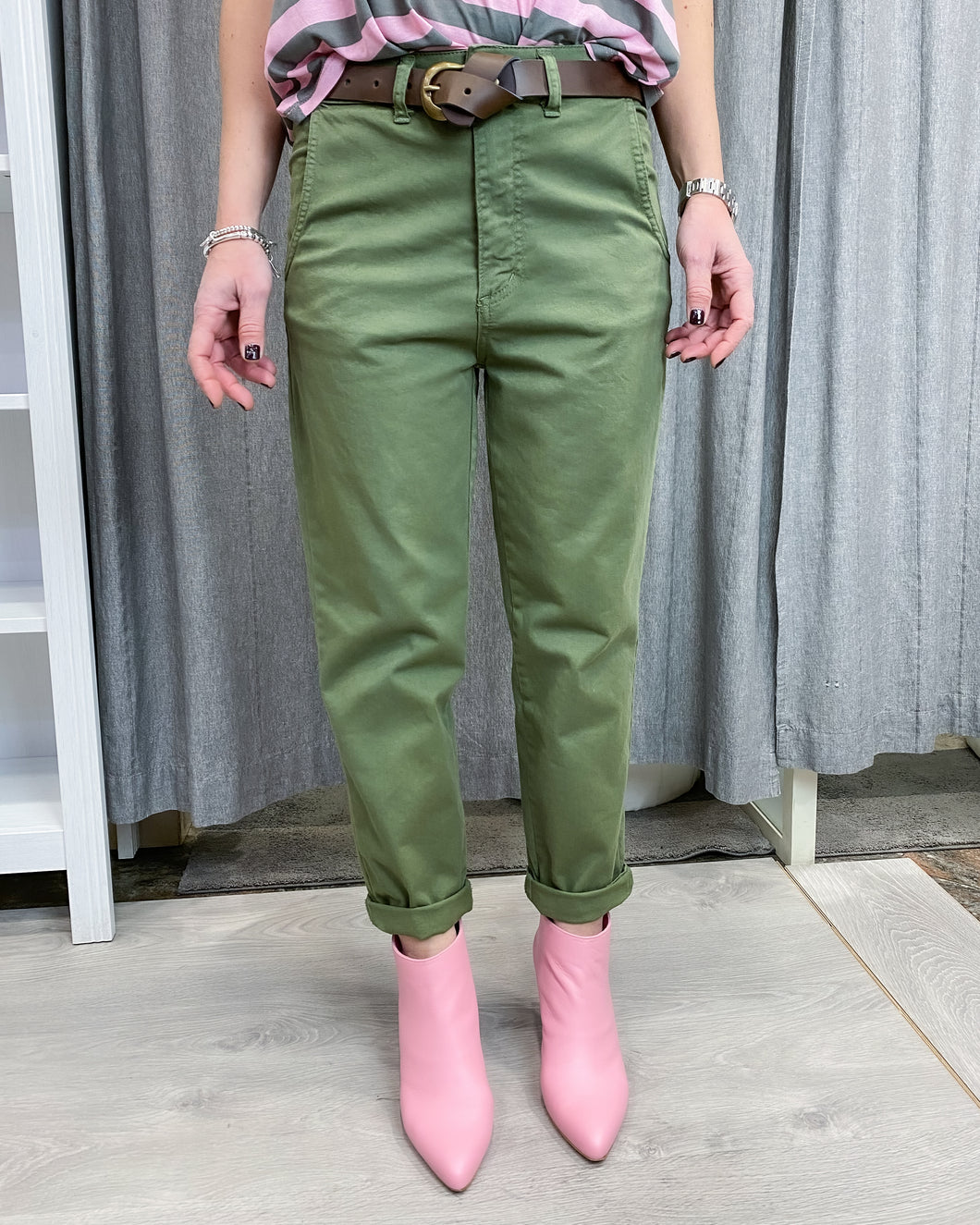 TENSIONE IN | Pantalone baggy verde